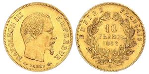 10 Franc Second Empire (1852-1870) Or Napoleon III (1808-1873)