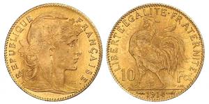 10 Franc Troisième République (1870-1940)  Or 