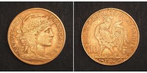 10 Franc Troisième République (1870-1940)  Or 