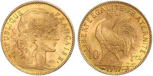 10 Franc Troisième République (1870-1940)  Or 
