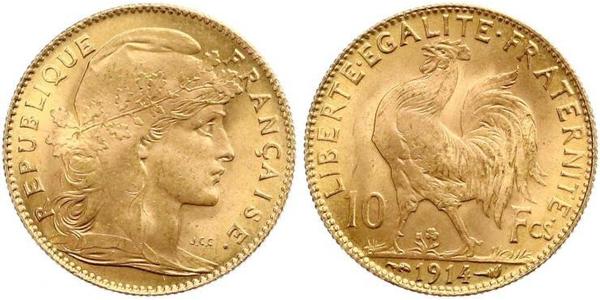10 Franc Troisième République (1870-1940)  Or 