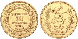 10 Franc Tunisie Or 