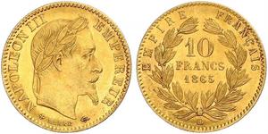 10 Franc Secondo Impero francese (1852-1870) Oro Napoleone III (1808-1873)