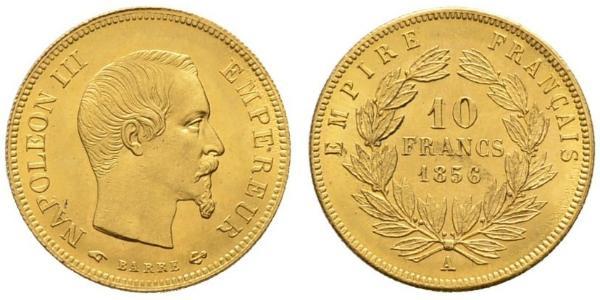 10 Franc Secondo Impero francese (1852-1870) Oro Napoleone III (1808-1873)