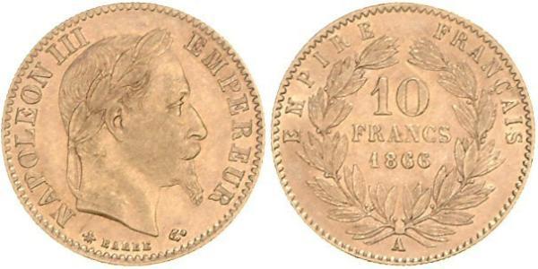 10 Franc Secondo Impero francese (1852-1870) Oro Napoleone III (1808-1873)