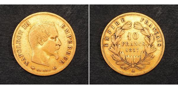 10 Franc Secondo Impero francese (1852-1870) Oro Napoleone III (1808-1873)