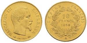 10 Franc Segundo Imperio francés (1852-1870) Oro Napoleon III (1808-1873)