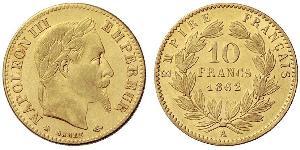 10 Franc Segundo Imperio francés (1852-1870) Oro Napoleon III (1808-1873)