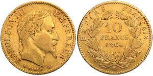 10 Franc Segundo Imperio francés (1852-1870) Oro Napoleon III (1808-1873)