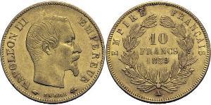 10 Franc Segundo Imperio francés (1852-1870) Oro Napoleon III (1808-1873)