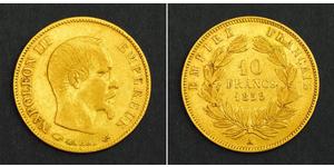 10 Franc Segundo Imperio francés (1852-1870) Oro Napoleon III (1808-1873)