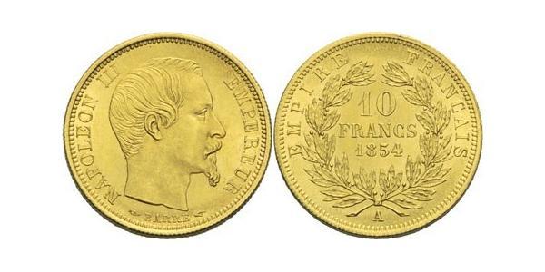 10 Franc Segundo Imperio francés (1852-1870) Oro Napoleon III (1808-1873)