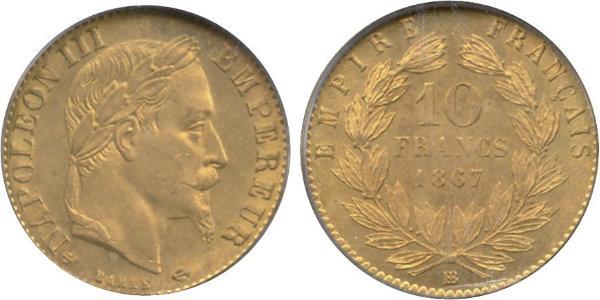 10 Franc Segundo Imperio francés (1852-1870) Oro Napoleon III (1808-1873)