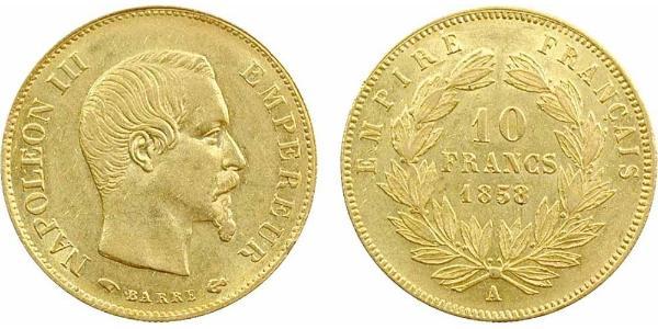 10 Franc Segundo Imperio francés (1852-1870) Oro Napoleon III (1808-1873)