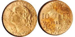 10 Franc Suiza Oro 