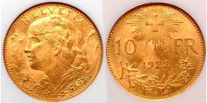 10 Franc Suiza Oro 