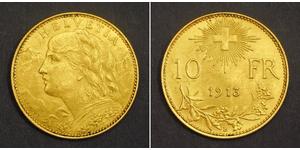 10 Franc Suiza Oro 