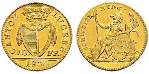 10 Franc Suiza Oro 