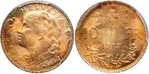 10 Franc Suiza Oro 