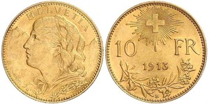 10 Franc Suiza Oro 