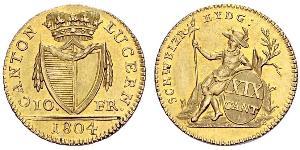 10 Franc Suiza Oro 