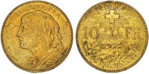 10 Franc Suiza Oro 