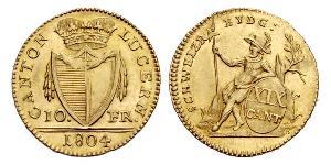 10 Franc Svizzera Oro 