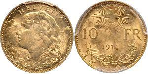 10 Franc Svizzera Oro 