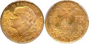 10 Franc Svizzera Oro 