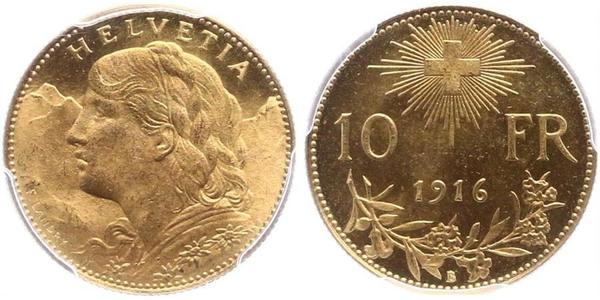 10 Franc Svizzera Oro 