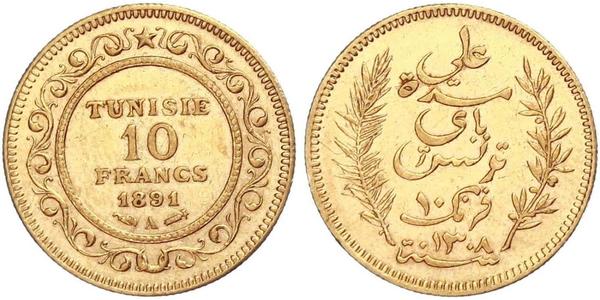 10 Franc Tunisia Oro 