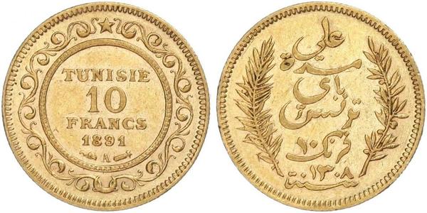 10 Franc Tunisia Oro 