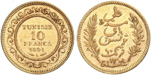 10 Franc Túnez Oro 