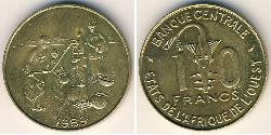 10 Franc African Union Ottone 