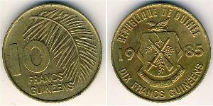 10 Franc Guinea Ottone 