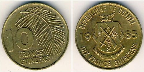 10 Franc Guinea Ottone 