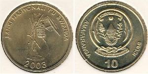 10 Franc Rwanda Ottone 