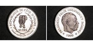 10 Franc Cote dIvoire Plata 