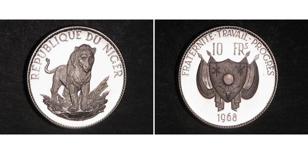 10 Franc Niger Plata 