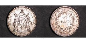 10 Franc Quinta República Francesa (1958 - ) Plata 