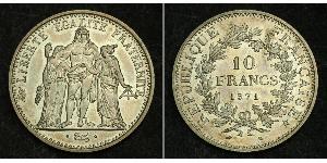 10 Franc Quinta República Francesa (1958 - ) Plata 