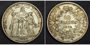 10 Franc Quinta República Francesa (1958 - ) Plata 