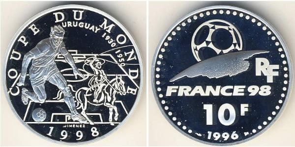 10 Franc Quinta República Francesa (1958 - ) Plata 