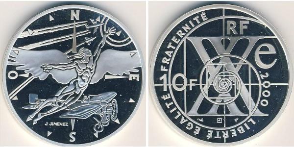 10 Franc Quinta República Francesa (1958 - ) Plata 
