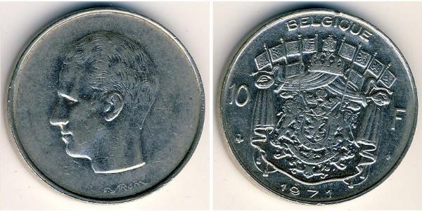 10 Franc Belgio Rame/Nichel 