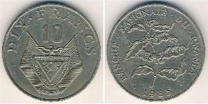 10 Franc Rwanda Rame/Nichel 