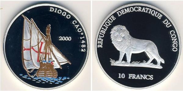 10 Franc Demokratische Republik Kongo Silber 