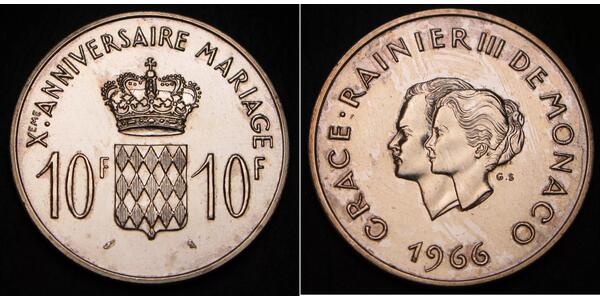 10 Franc Monaco Silber 