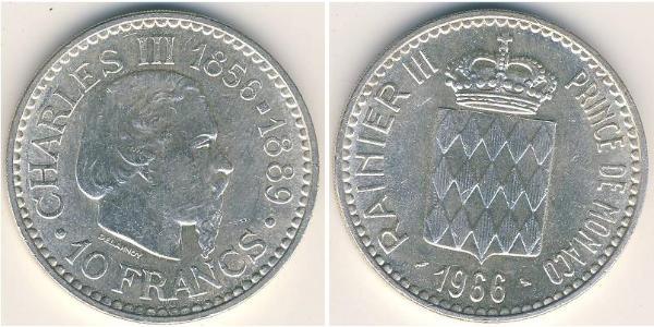 10 Franc Monaco Silber 