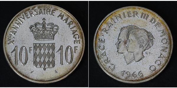 10 Franc Monaco Silber 